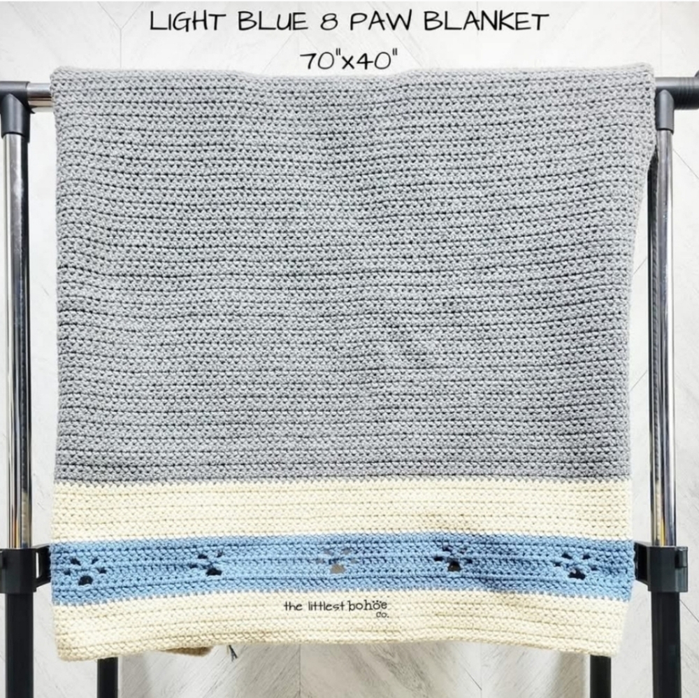 Crochet Paw Blanket